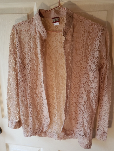 Tudor Court Tops - Tan lace topper by Tudor Court sz S